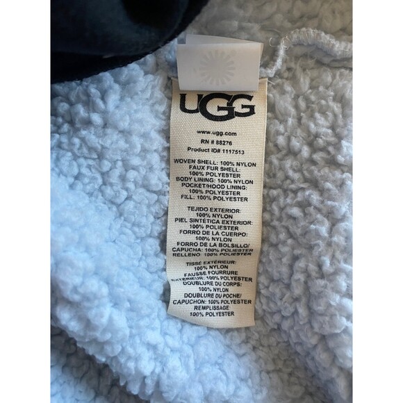 UGG Iggy Sherpa Half Zip Pullover in Gray Dawn Multi Size Small - Picture 12 of 12